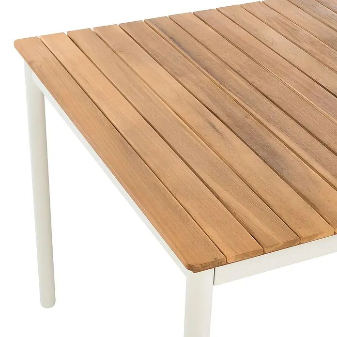 Esstisch CORRICELLA in Braun/Weiß - (W) 90 x (H) 75 x - L