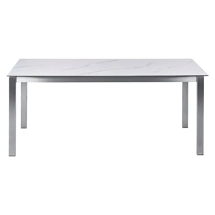 Esstisch COSOLETO in Weiß/Silber - (W) 90 x (H) 75 x - L