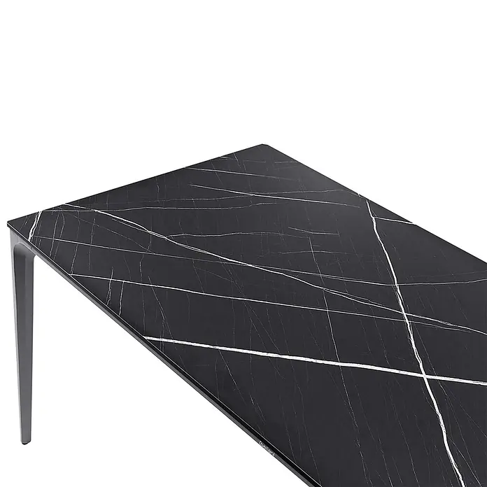 Esstisch SOVARETO in Schwarz/Grau - (W) 90 x (H) 75 x - L