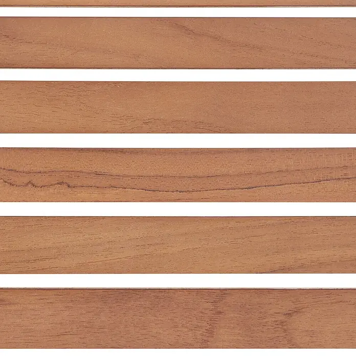 Esstisch VIAREGGIO in Braun/Silber - (W) 90 x (H) 75 x - L - Hellbraune Holzbretter mit natürlicher Maserung, ideal für Bodenbeläge oder Terrassen.