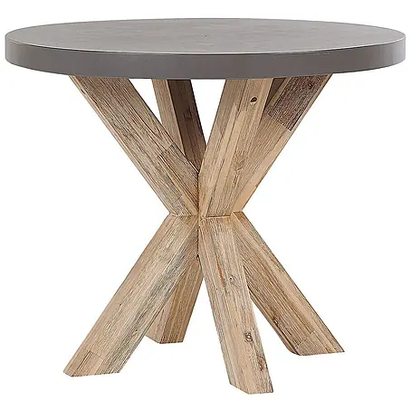 Esstisch OLBIA in Grau/Braun - (W) 90 x (H) 76 x (L) 90 cm