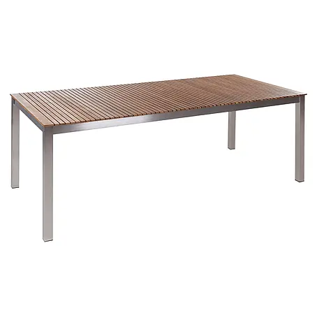 Esstisch VIAREGGIO in Braun/Silber - (W) 90 x (H) 75 x (L) 200 cm