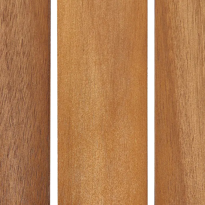 Esstisch VALLESE in Braun/Schwarz - (W) 90 x (H) 76 x - L - Drei vertikale Holzplanken in verschiedenen Brauntönen mit natürlicher Maserung.