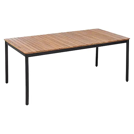 Esstisch VALLESE in Braun/Schwarz - (W) 90 x (H) 76 x (L) 180 cm