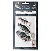 Westline Set rubber vissen (Forel/baars, 6 - 9 cm, 3 stk.)
