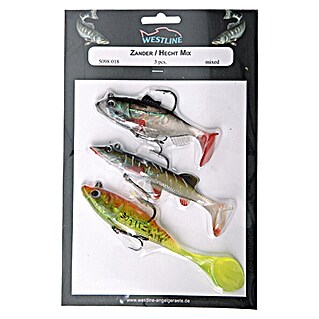 Westline Gummifisch-Set (Zander/Hecht, 9 - 14 cm, 3 Stk.)
