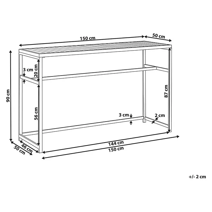 Esstisch AVETRANA in Grün/Braun - (W) 50 x (H) 90 x - L - Metall-Kleiderständer mit Lattenrost-Holzplatte und unterer Stange.