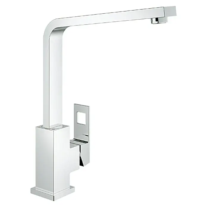 Grohe Eurocube Spültischarmatur - Chrom, Glänzend - Moderne Küchenarmatur in Chromoptik mit kantigem Design. Die Armatur besticht durch ihre klaren Linien und den minimalistischen Look.