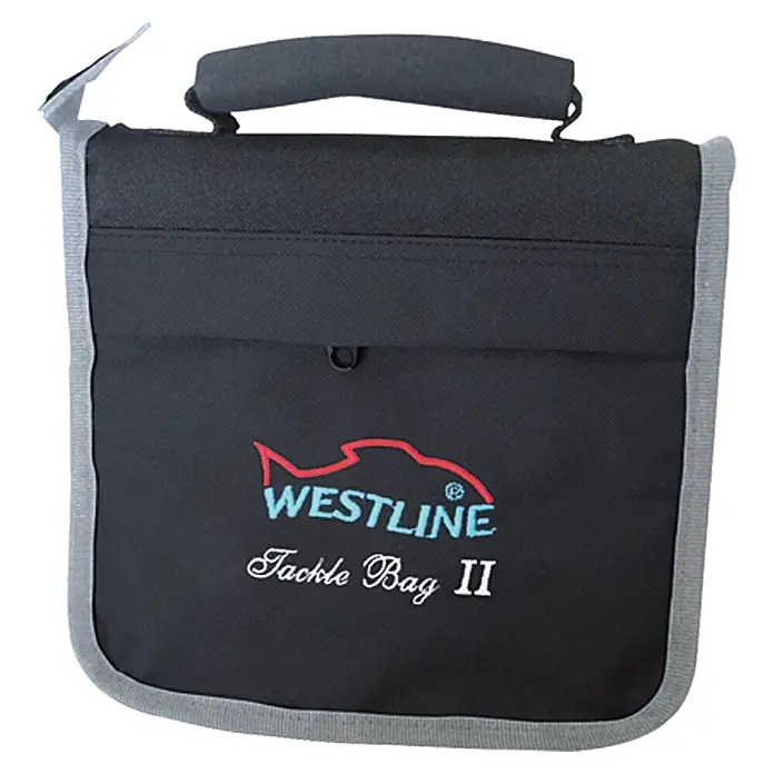 Westline Tackle Bag I - 25 x 20 x 9 cm, Polyester, Schwarz - Westline Tackle Bag II: Eine robuste und funktionelle Tasche für Angler, ideal zur Aufbewahrung von Angelzubehör.