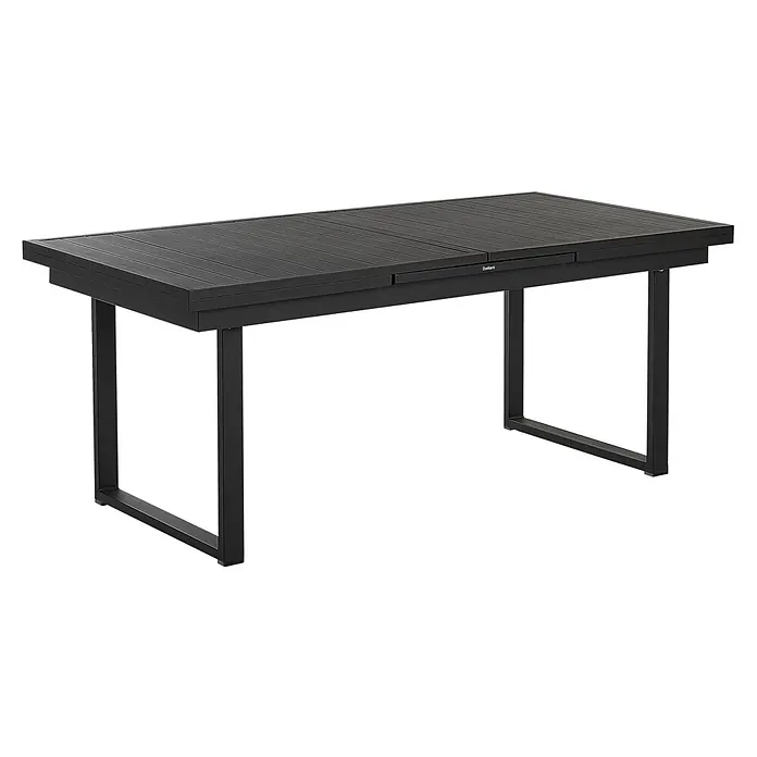 9-tlg Gartentisch Set VALCANETTO/BUSSETO in Schwarz/Grau - 