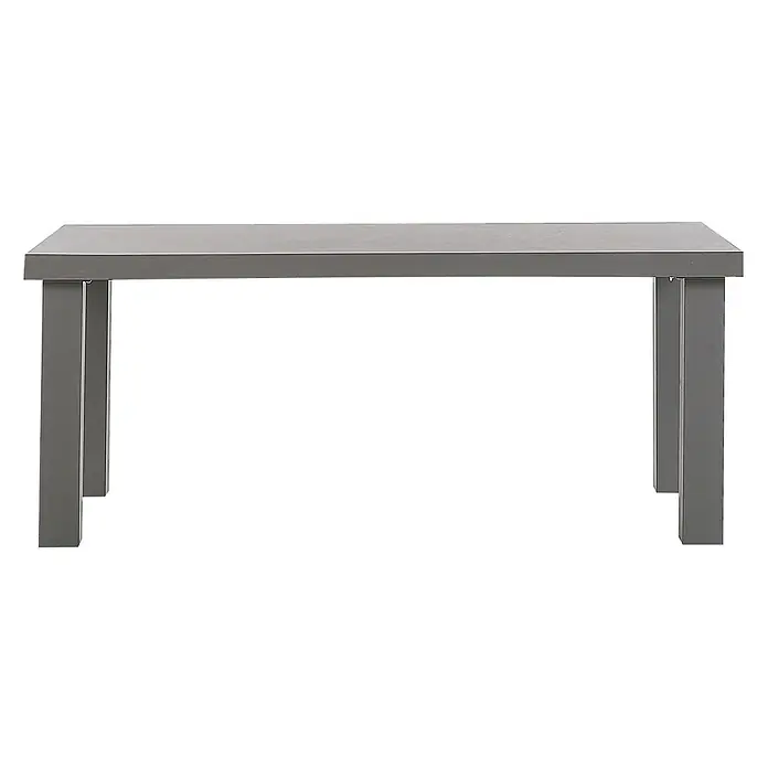 Esstisch TARANTO in Grau - (W) 90 x (H) 76 x - L - Rechteckiger grauer Tisch mit quadratischen Beinen.