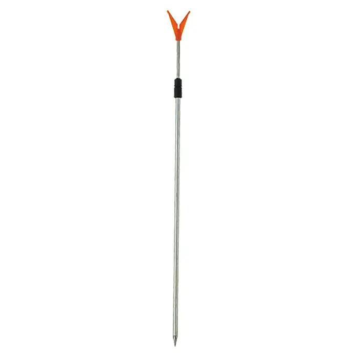 Westline Rutenständer Tele - 55 cm - 95 cm - Verstellbare Angelrutenhalterung mit orangefarbener Gabel und ausziehbarem, silberfarbenem Schaft für sicheren Halt der Angel.