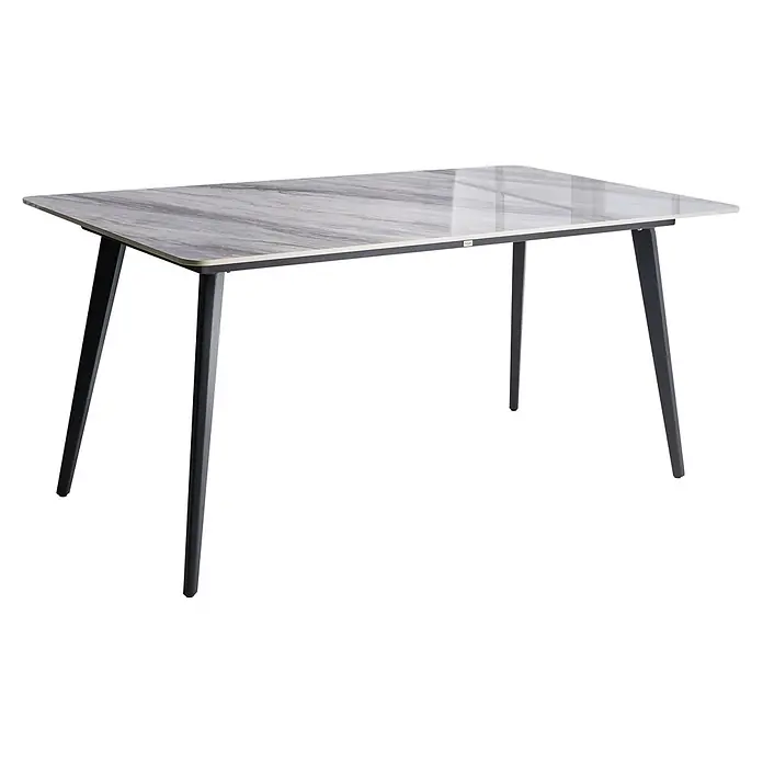 Esstisch RODALLO in Grau/Schwarz - (W) 90 x (H) 75 x - L