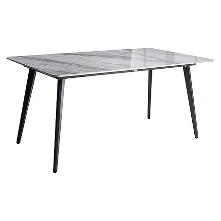 Esstisch RODALLO in Grau/Schwarz - (W) 90 x (H) 75 x (L) 160 cm