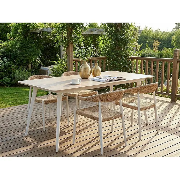 Esstisch RODALLO in Beige/Weiß - (W) 90 x (H) 75 x - L