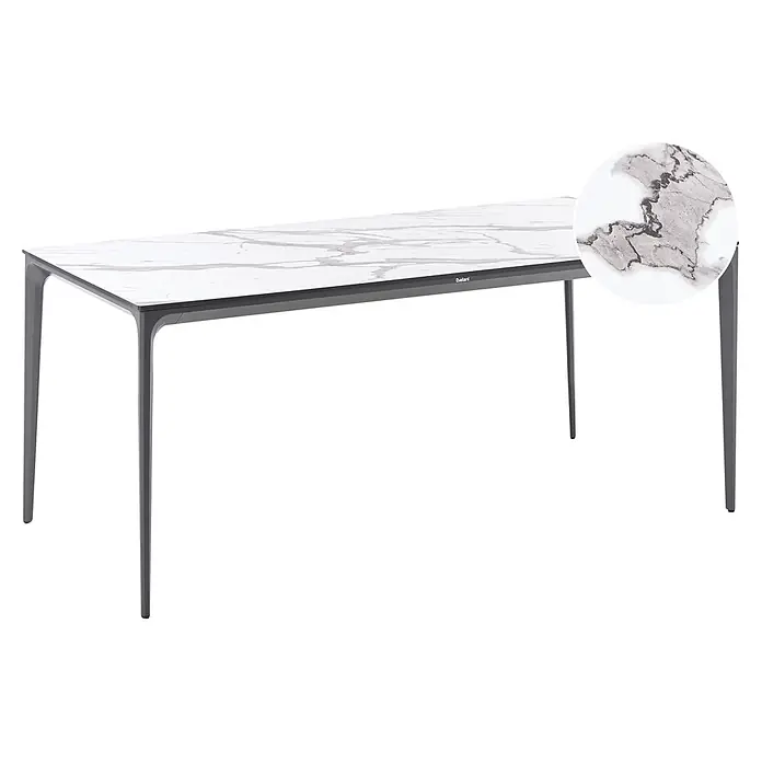 Esstisch SOVARETO in Weiß/Grau - (W) 90 x (H) 75 x - L