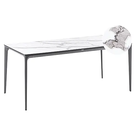 Esstisch SOVARETO in Weiß/Grau - (W) 90 x (H) 75 x (L) 180 cm