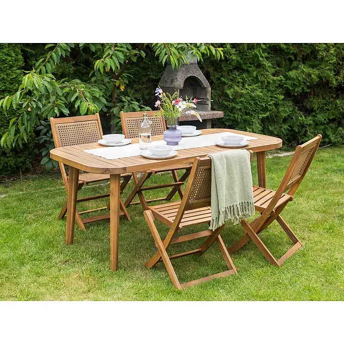 5-tlg Gartentisch Set PARAGGI in Braun online kaufen bei BAUHAUS