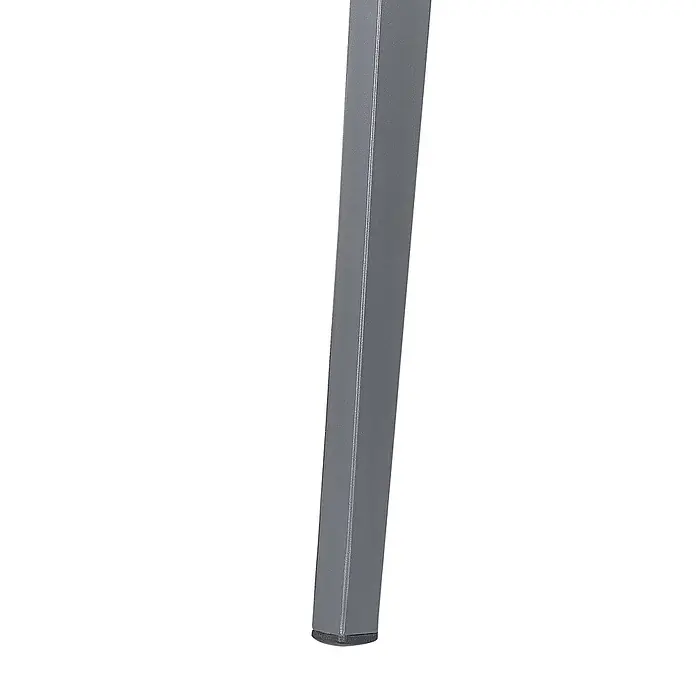 Esstisch MILETO in Grau - (W) 80 x (H) 75 x - L - Graues Möbelbein mit schwarzer Fußkappe.