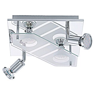 Eglo LED-Deckenleuchte Cabo 1 (12 W, Chrom, Warmweiß, 25 x 25 cm)