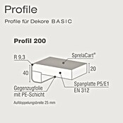 Krono Original Abschlussprofil Profil 200 (Weiß, L x B: 600 x 40 mm, Holzwerkstoff) | BAUHAUS