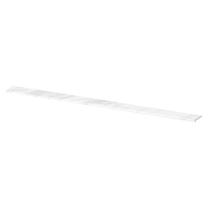 Krono Original Fensterbank Profil 200 - Weiß, Holz, Marmoroptik, L x B x H: 410 x 3 x 4 cm - Langer weißer Marmor-Regalboden oder Arbeitsplattenelement mit flacher Oberfläche.