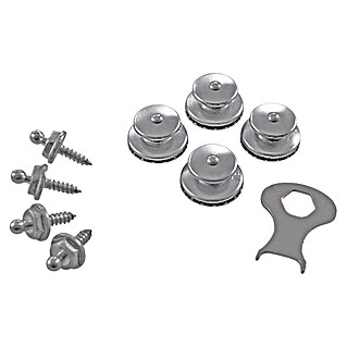 Set knoppen (Lengte schroefdraad: 16 mm, 4,2 mm, Roestvrij staal)
