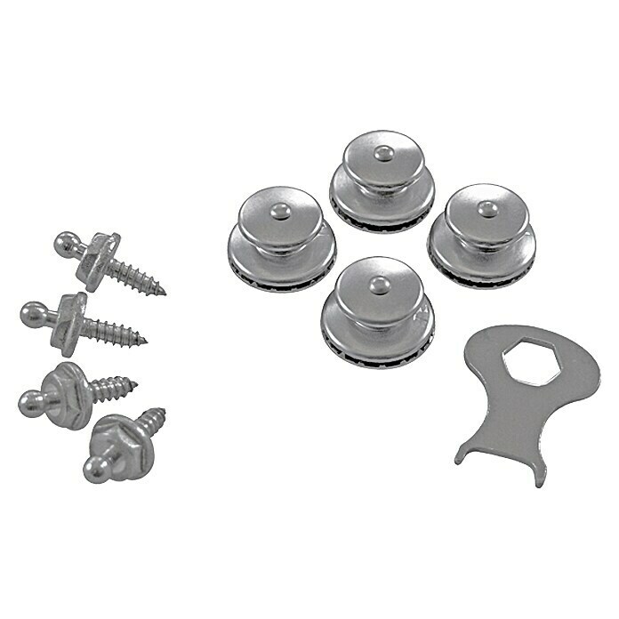 Loxx Set knoppen (Lengte schroefdraad: 16 mm, Houtschroef/Tapschroef, 4,2 mm, Roestvrij staal, A2)