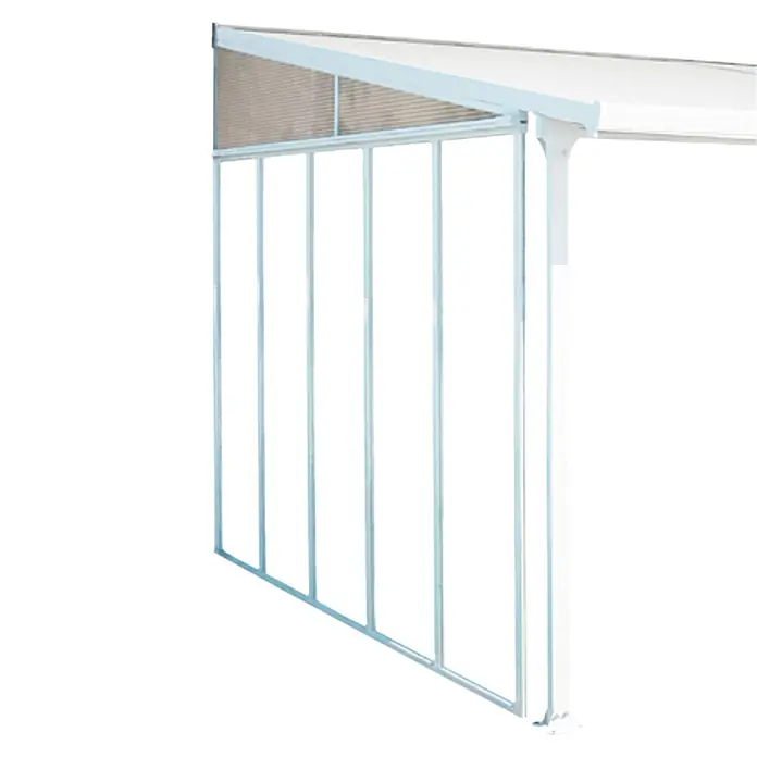Solid Elements Seitenwand Martina - Passend für: Solid Elements Terrassenüberdachungen Martina 4 m Tiefe, Verkehrsweiß - Detailaufnahme