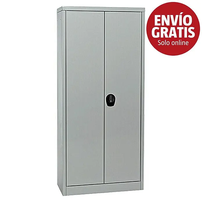 Regalux Armario multiusos metálico - L x An x Al: 41 x 80 x 180 cm, Gris - Imagen de campaña