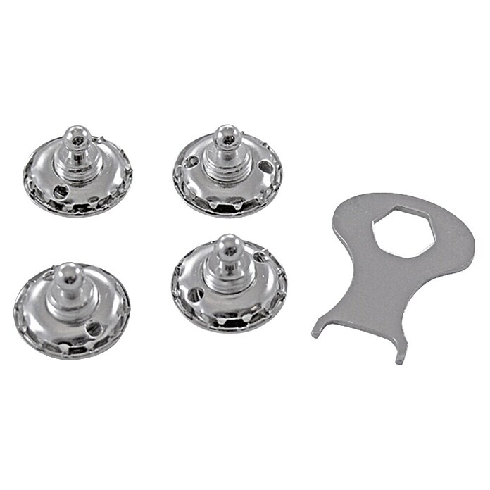 Loxx Set knoppen (M5, Messing, Vernikkeld)