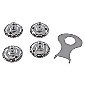 Loxx Set knoppen (M5, Messing, Vernikkeld)