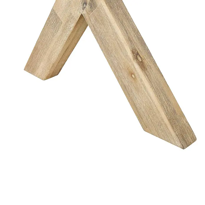 7-tlg Gartentisch Set OLBIA in Grau/Braun -  - Heller Holzmöbelfuß mit sichtbarer Maserung, A-förmige Stütze.