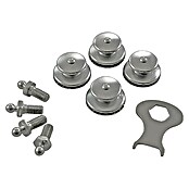 Loxx Set knoppen (Lengte schroefdraad: 10 mm, Metrische schroef, Roestvrij staal, A2)