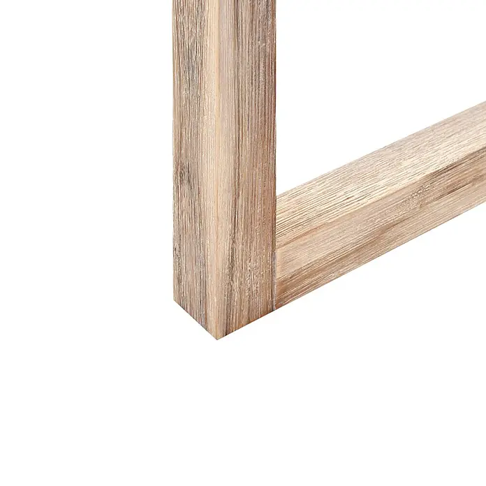 3-tlg Gartentisch Set NOTTERI in Grau/Braun -  - Helle, verwitterte Holzecke mit ausgeprägter Maserung.