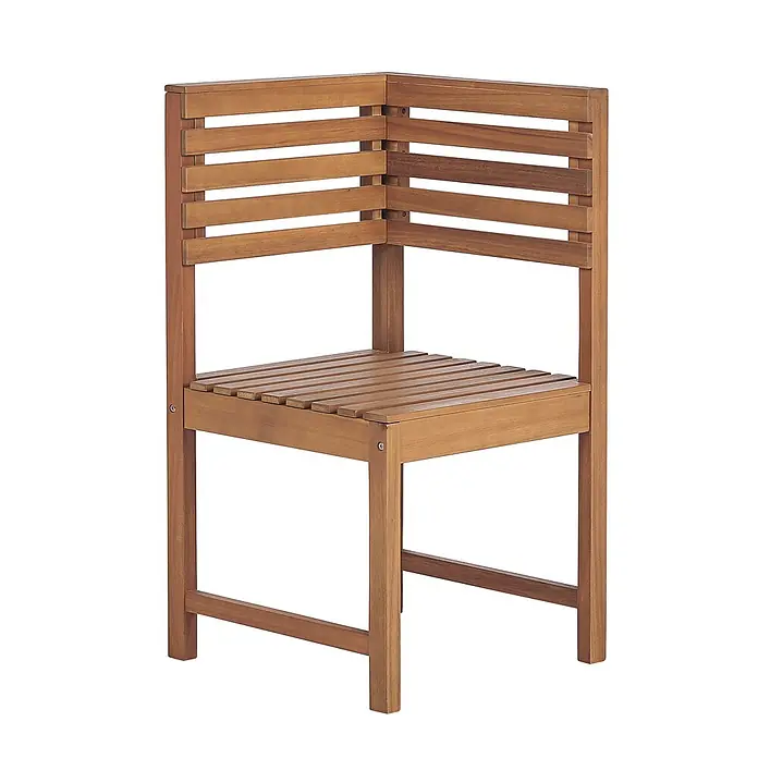 Gartenstuhl TREIA in Braun - (W) 50 x (H) 92 x - L - Brauner Eckstuhl aus Holz mit Lattenrückenlehnen und Sitzfläche.