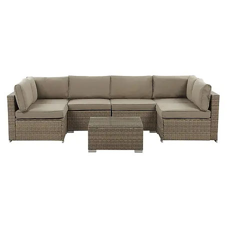 21-tlg Lounge Set BELVEDERE in Braun