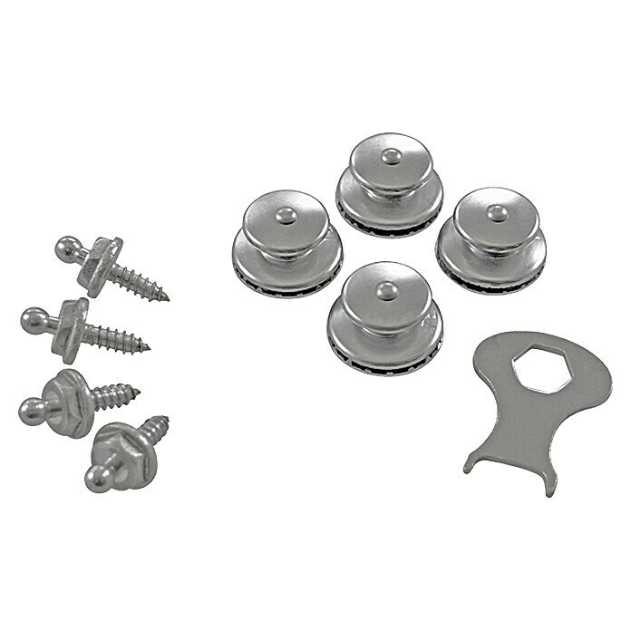 Loxx Set knoppen (Lengte schroefdraad: 12 mm, Houtschroef/Tapschroef, 4,2 mm, Roestvrij staal, A2)