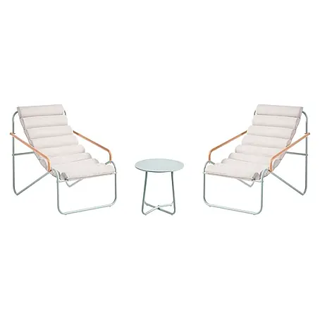 3-tlg Lounge Set PASTO in Grün/Beige