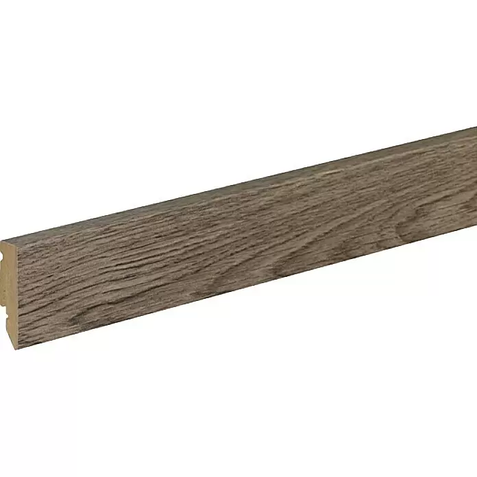 Profiles and more Sockelleiste FU51L Grafiteiche - 240 cm x 15 mm x 50 mm, MDF - Linke Seitenansicht