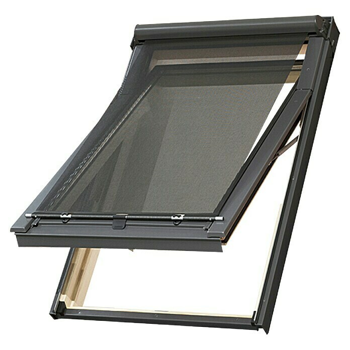 Toldo para claraboya (Específico para: Ventana de techo Solid Elements, 66 cm, Negro)