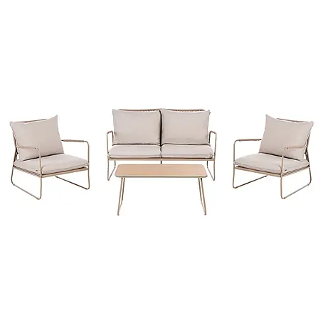 4-tlg Lounge Set ACCEGLIO in Beige