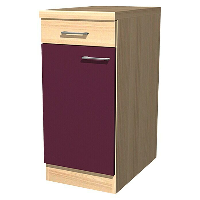 Flex-Well Sofia Unterschrank57 x 40 x 85 cm, Dekor Front: Akazie/Aubergine Unknown