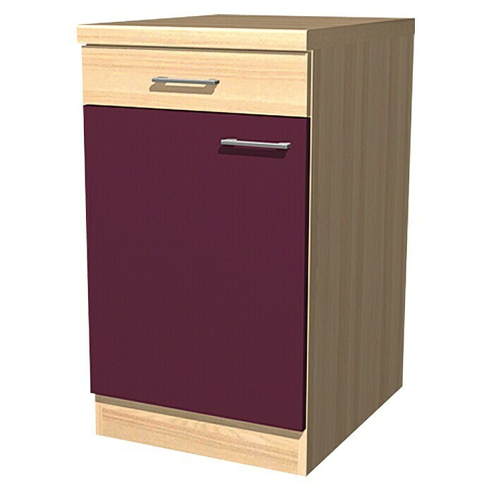 Flex-Well Sofia Unterschrank57 x 50 x 85 cm, Dekor Front: Akazie/Aubergine Unknown