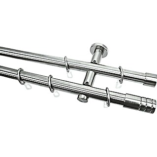 Gardinia Stilgarnitur Zylinder 2-Lauf (Edelstahl, Länge: 160 cm, Durchmesser: 20 mm)