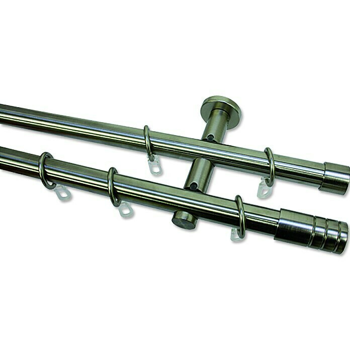 Gardinia Stilgarnitur Zylinder 2-Lauf (Edelstahl, Länge: 200 cm, Durchmesser: 20 mm)