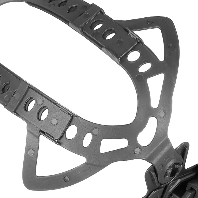 3er-Set Kopfband für Schweißhelme verstellbar 55-62 cm Schweißband -  - Dunkelgraues Kunststoff-Kopfgeschirr für Schutzausrüstung mit Einstelllöchern.