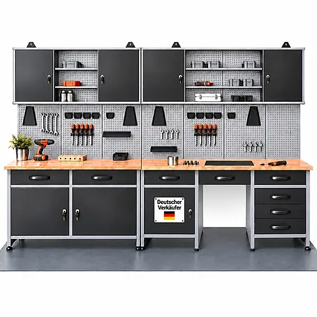 Ondis24 Werkstatt Set Herkules 280cm 2 Schränke