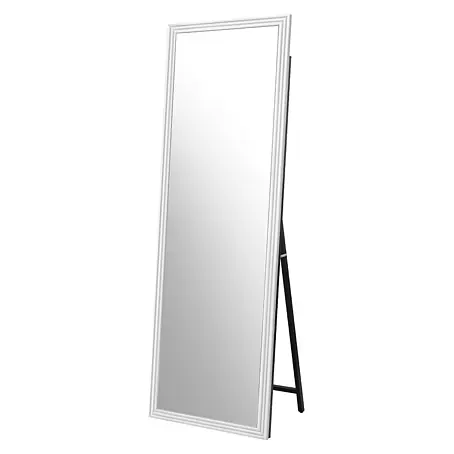 SONNENH Gerader Standspiegel, 160 x 50 cm, Weiß
