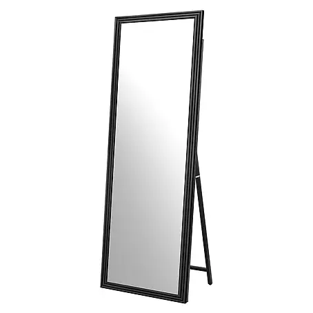 SONNENH Gerader Standspiegel, 160 x 50 cm, Schwarz